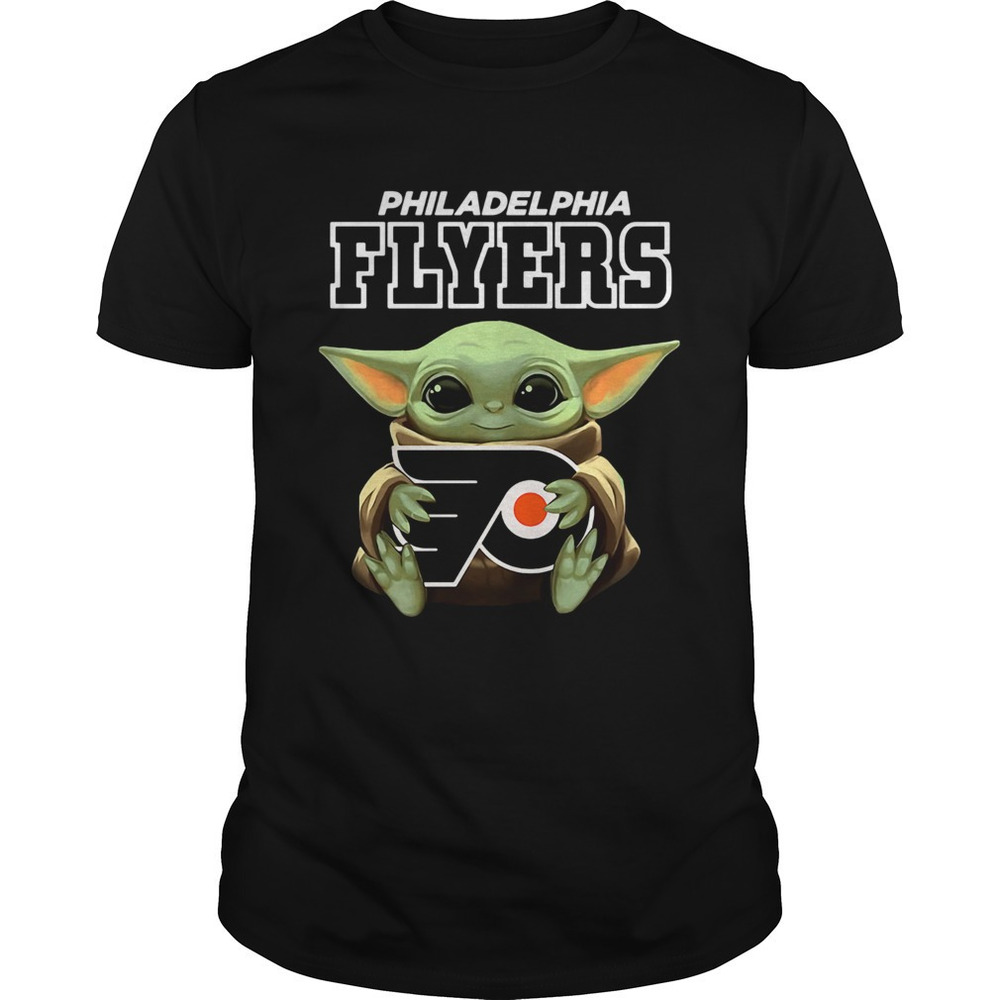 Baby Yoda Hug Philadelphia Flyers Shirt